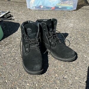 Timberland black suede waterproof lace up boots. Women’s size 7.5